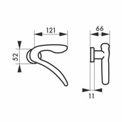 THIRARD - Paire De Béquilles Leonardo Pour Porte, Carré 7mm, Alu Noir Mat -THIRARD Soldes 8945724 2