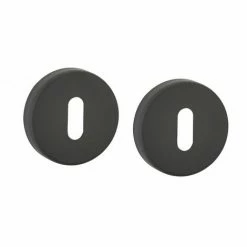 THIRARD - Paire De Rosaces, Trou De Clé, Alu Noir Mat