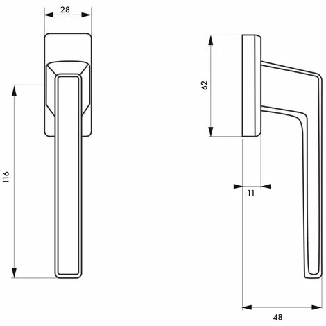 THIRARD - Béquille Archimède Pour Fenêtre, Caré 7mm, Couleur F2 4 THIRARD - Béquille Archimède Pour Fenêtre, Caré 7mm, Couleur F2 – Image 2