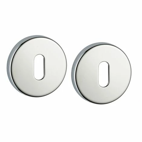 THIRARD - Paire De Rosaces Shark, Trou De Clé, Chromé Poli 3 THIRARD - Paire De Rosaces Shark, Trou De Clé, Chromé Poli