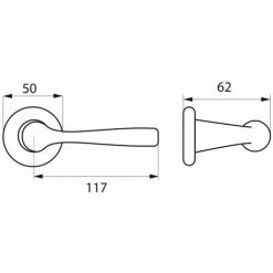 THIRARD - Paire De Béquilles Lunar Pour Porte, Carré 7mm, Aspect Inox -THIRARD Soldes 8945774 2