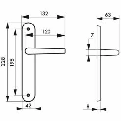 THIRARD - Ensemble De Poignées Pour Porte Intérieure Pelope Sans Trou, Carré 7mm, Entr'axes 195mm, Argent 5 THIRARD - Ensemble De Poignées Pour Porte Intérieure Pelope Sans Trou, Carré 7mm, Entr'axes 195mm, Argent -THIRARD Soldes 8945778 2