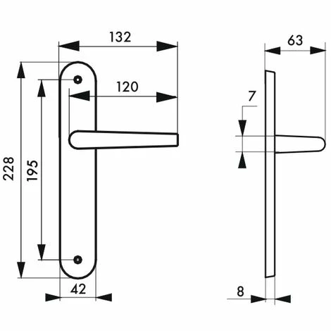 THIRARD - Ensemble De Poignées Pour Porte Intérieure Pelope Sans Trou, Carré 7mm, Entr'axes 195mm, Argent 4 THIRARD - Ensemble De Poignées Pour Porte Intérieure Pelope Sans Trou, Carré 7mm, Entr'axes 195mm, Argent – Image 2