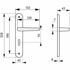 THIRARD - Ensemble De Poignées Pour Salle De Bain/toilette Pelope à Condamnation, Carré 7mm, Entr'axes 195mm, Argent -THIRARD Soldes 8945779 3