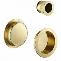 THIRARD - Paire De Poignées Cuvettes Rondes, Laitonné