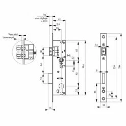 THIRARD - Boitier De Serrure Encastrable à Cylindre Pour Menuiserie Métallique, Axe 26mm, Inox, Bouts Carrés 8 THIRARD - Boitier De Serrure Encastrable à Cylindre Pour Menuiserie Métallique, Axe 26mm, Inox, Bouts Carrés -THIRARD Soldes 8945813 3