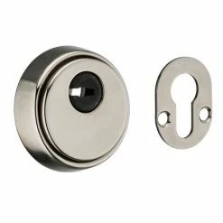 THIRARD - Rosace Fermée Porte D'entrée, Nickelée Satinée