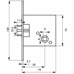 THIRARD - Serrure Encastrable à Fouillot Pour Porte D'intérieure, Bouts Carrés -THIRARD Soldes 8945834 2