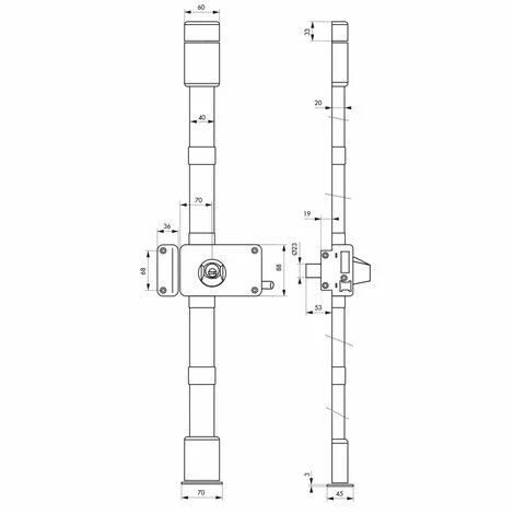 THIRARD - Serrure En Applique Horga à Tirage Pour Porte D'entrée, Gauche, 3 Pts, Transit2 Ø23mm, Axe 70mm, Marron, 4 Clés 4 THIRARD - Serrure En Applique Horga à Tirage Pour Porte D'entrée, Gauche, 3 Pts, Transit2 Ø23mm, Axe 70mm, Marron, 4 Clés – Image 2