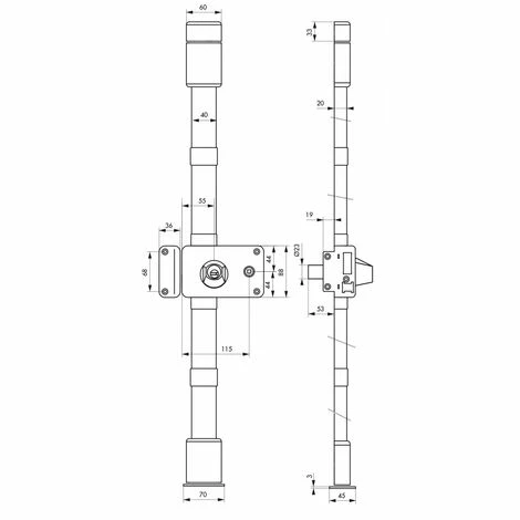 THIRARD - Serrure En Applique Horga à Fouillot Pour Porte D'entrée, Gauche, 3 Pts, Transit2 Ø23mm, Axe 55mm, Blanc, 4 Clés 4 THIRARD - Serrure En Applique Horga à Fouillot Pour Porte D'entrée, Gauche, 3 Pts, Transit2 Ø23mm, Axe 55mm, Blanc, 4 Clés – Image 2