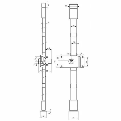 THIRARD - Serrure En Applique Horga A2P* à Tirage Pour Entrée, Droite, 3pts, Transit2 30x65mm, Axe 70mm, Marron, 4 Clés 5 THIRARD - Serrure En Applique Horga A2P* à Tirage Pour Entrée, Droite, 3pts, Transit2 30x65mm, Axe 70mm, Marron, 4 Clés – Image 3