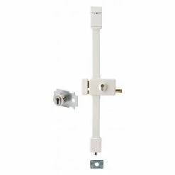 THIRARD - Serrure En Applique Horga A2P* à Tirage Pour Entrée, Gauche, 3pts, Transit2 30x65mm, Axe 70mm, Blanc, 4 Clés