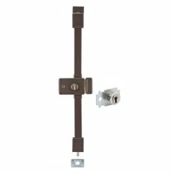 THIRARD Soldes 32 THIRARD - Serrure En Applique Horga A2P* à Fouillot Pour Entrée, Droite, 3pts, Transit2 30x65mm, Axe 70mm, Marron, 4 Clés