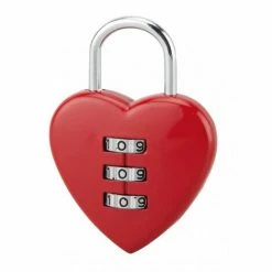 THIRARD - Cadenas à Combinaison Fantasy Coeur, 3 Chiffres, Intérieur, Anse Acier