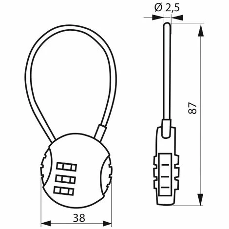THIRARD - Cadenas à Combinaison Fantasy Rond, 3 Chiffres, Intérieur, Cable Acier 4 THIRARD - Cadenas à Combinaison Fantasy Rond, 3 Chiffres, Intérieur, Cable Acier – Image 2