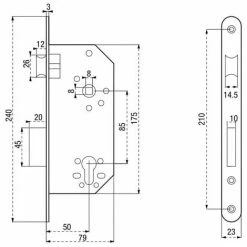 THIRARD - Boitier De Serrure Encastrable à Cylindre Pour Porte D'entrée, Axe 50mm, Bouts Ronds, Laiton 6 THIRARD - Boitier De Serrure Encastrable à Cylindre Pour Porte D'entrée, Axe 50mm, Bouts Ronds, Laiton -THIRARD Soldes 9428422 2