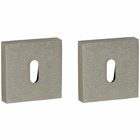 THIRARD - Paire De Rosaces Double Fifty, Trou De Clé, Nickelé Satiné 3 THIRARD - Paire De Rosaces Double Fifty, Trou De Clé, Nickelé Satiné